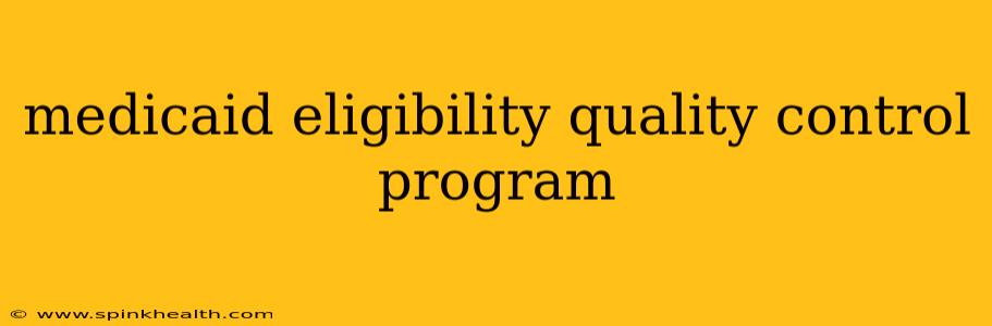 medicaid eligibility quality control program