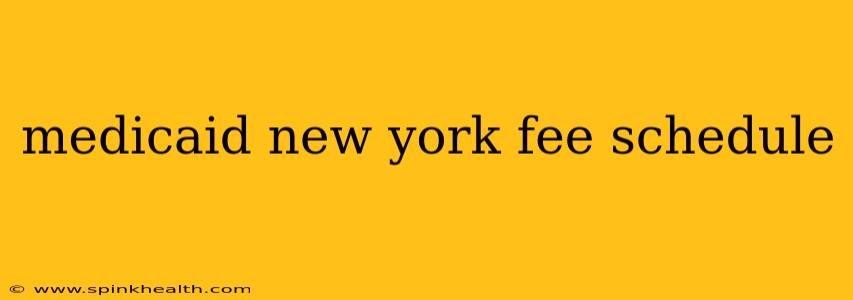 medicaid new york fee schedule