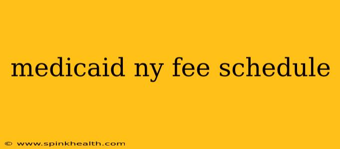 medicaid ny fee schedule
