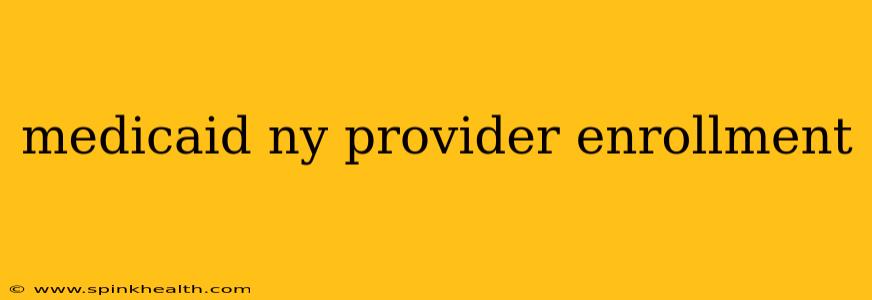 medicaid ny provider enrollment