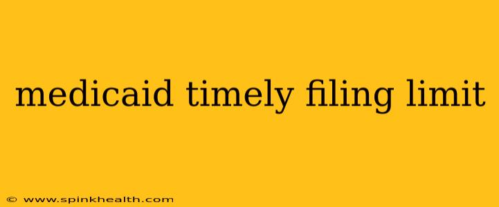 medicaid timely filing limit