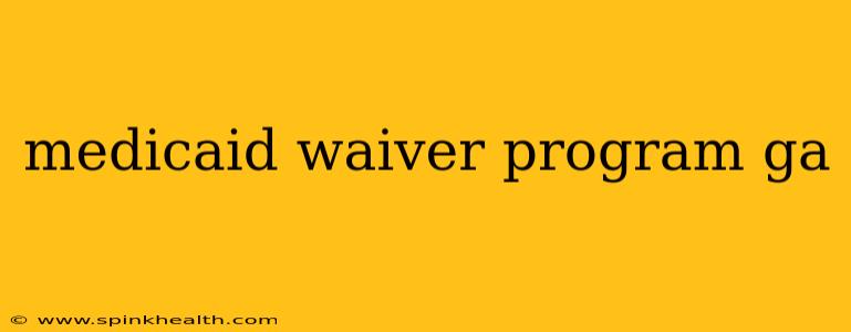 medicaid waiver program ga