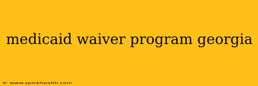 medicaid waiver program georgia