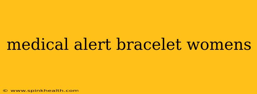 medical alert bracelet womens