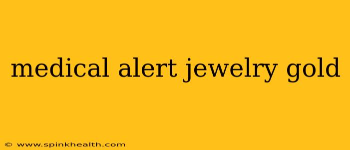 medical alert jewelry gold