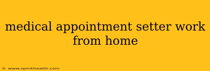 medical appointment setter work from home