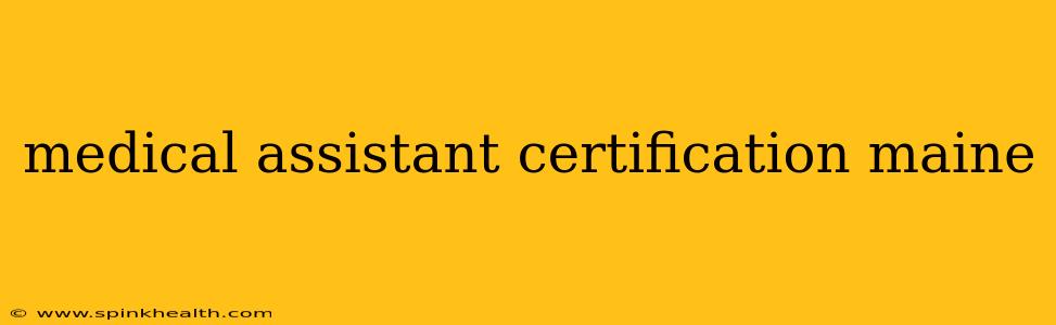 medical assistant certification maine