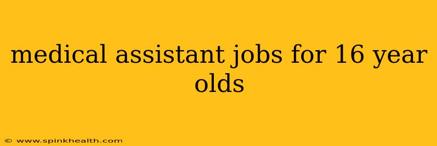 medical assistant jobs for 16 year olds