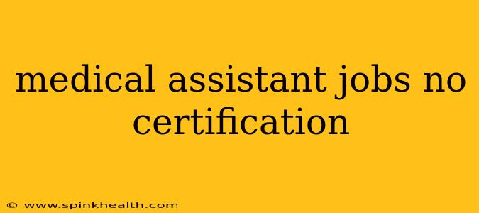 medical assistant jobs no certification