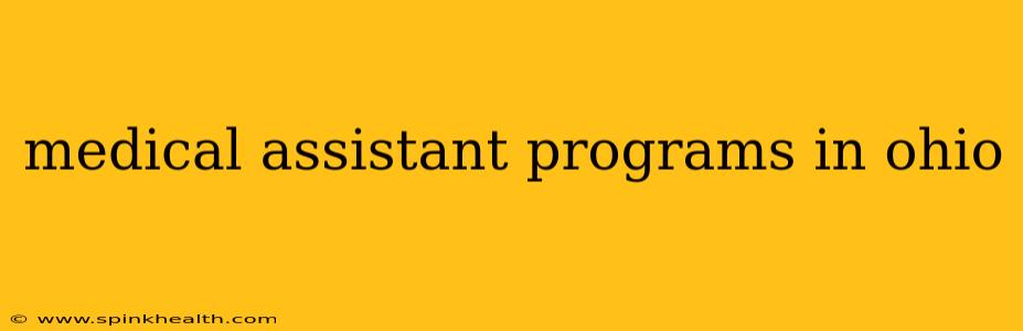 medical assistant programs in ohio