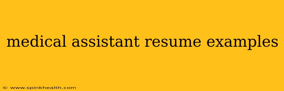 medical assistant resume examples