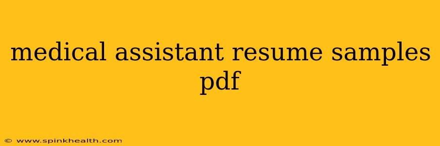 medical assistant resume samples pdf