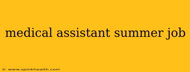 medical assistant summer job