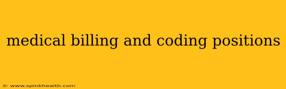 medical billing and coding positions