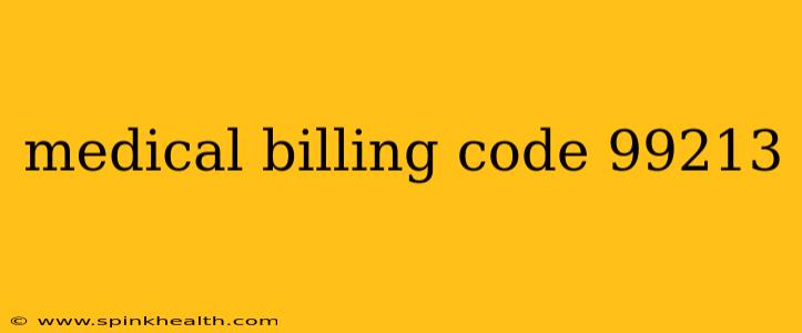 medical billing code 99213
