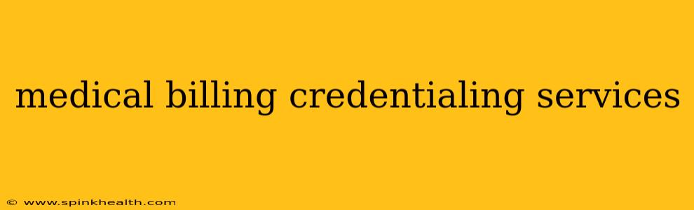 medical billing credentialing services