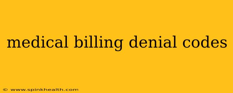 medical billing denial codes