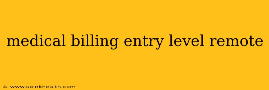 medical billing entry level remote
