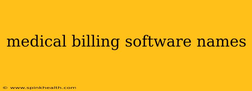 medical billing software names