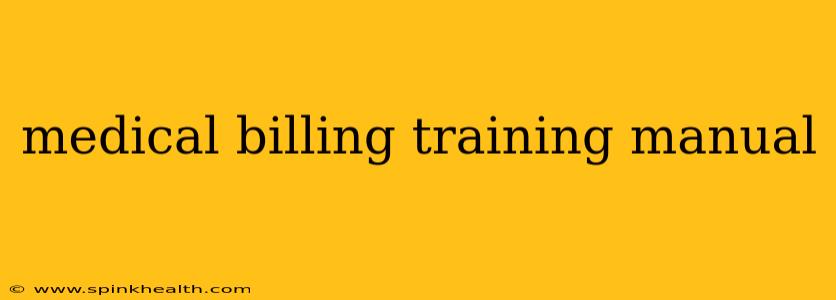 medical billing training manual