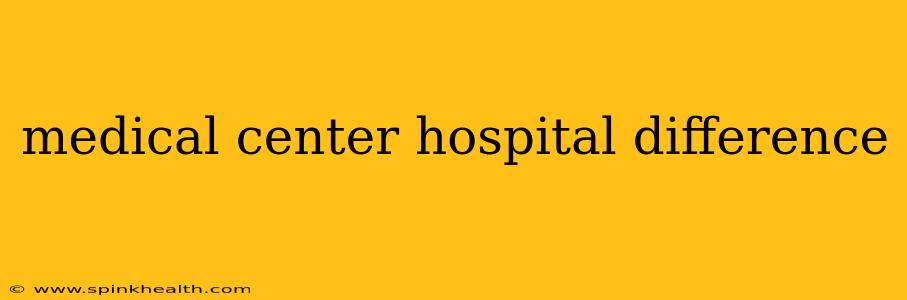 medical center hospital difference