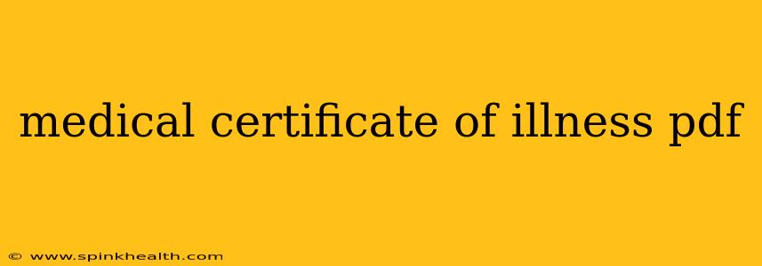 medical certificate of illness pdf
