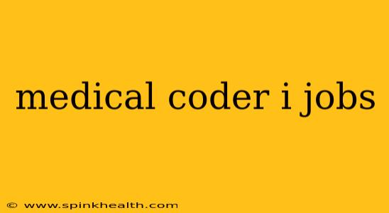 medical coder i jobs