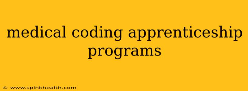 medical coding apprenticeship programs