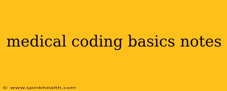 medical coding basics notes