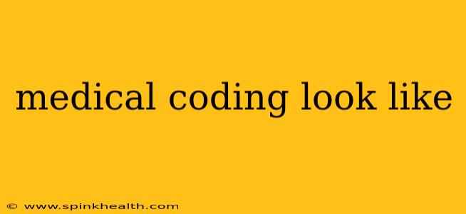 medical coding look like