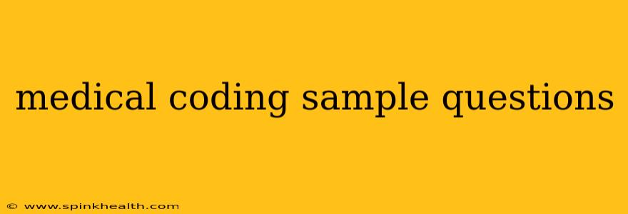 medical coding sample questions
