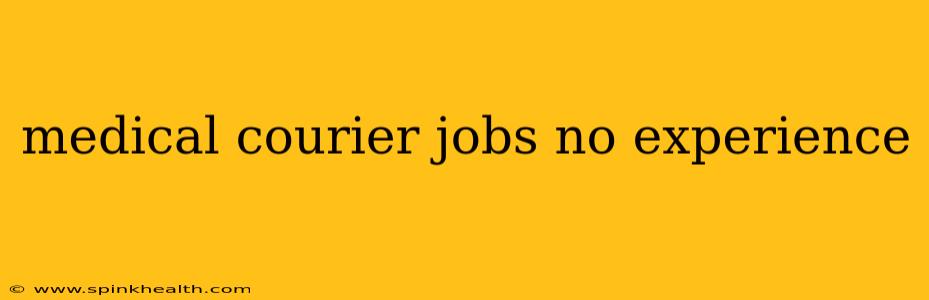 medical courier jobs no experience