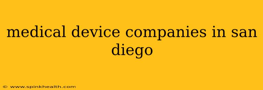 medical device companies in san diego