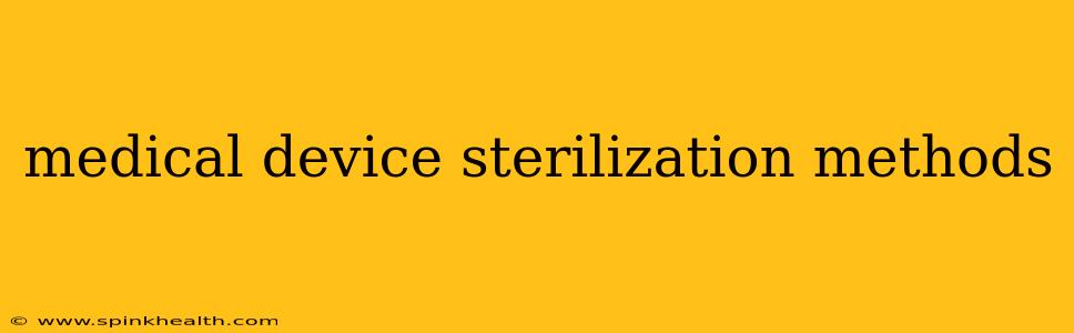 medical device sterilization methods