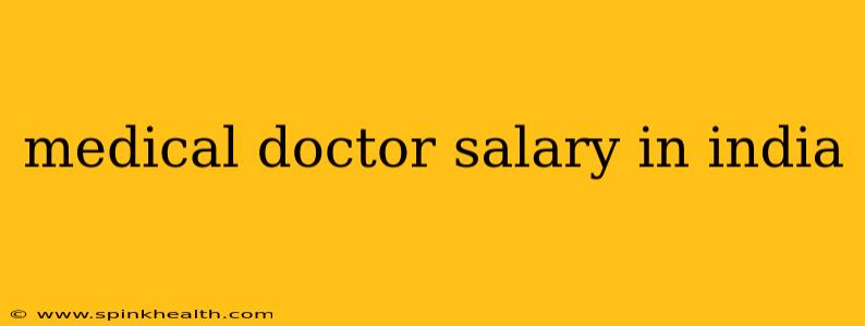 medical doctor salary in india