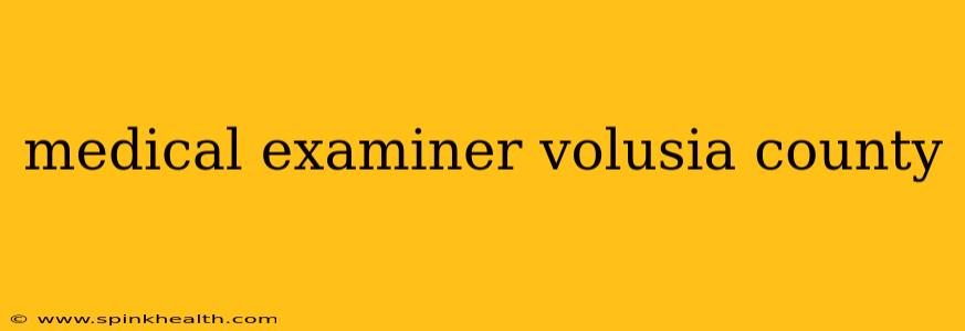 medical examiner volusia county