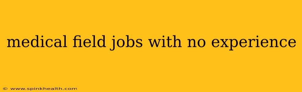 medical field jobs with no experience