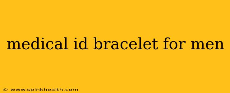 medical id bracelet for men
