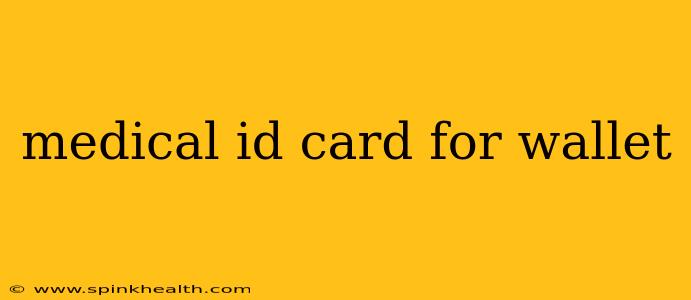 medical id card for wallet