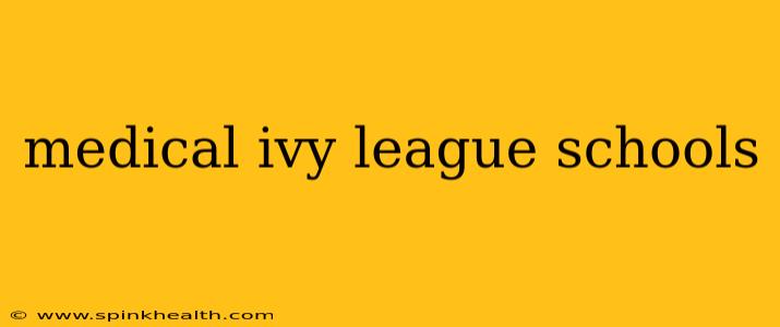 medical ivy league schools