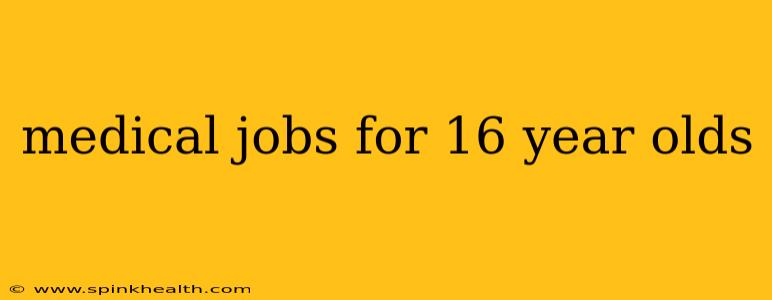 medical jobs for 16 year olds
