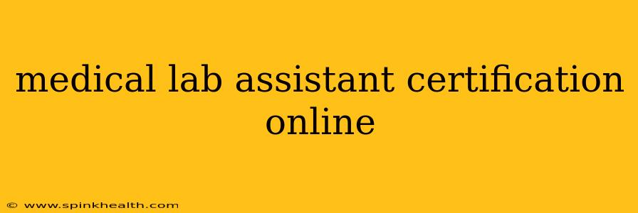 medical lab assistant certification online