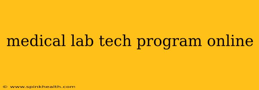 medical lab tech program online