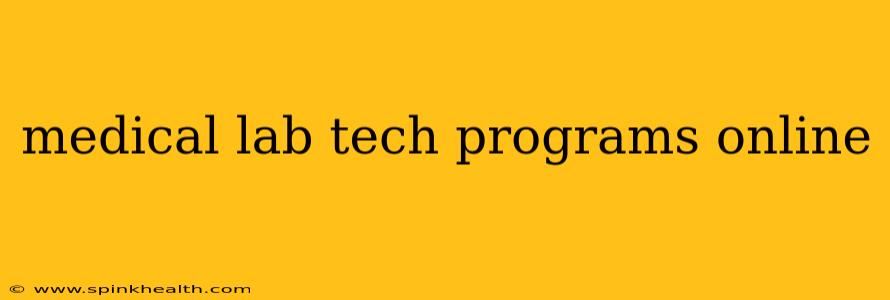 medical lab tech programs online