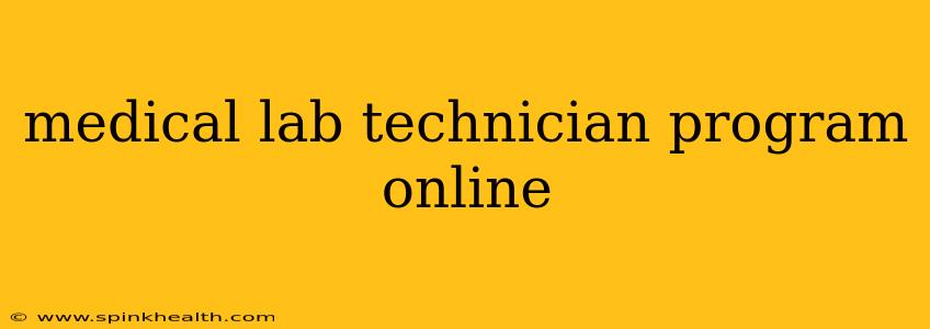 medical lab technician program online
