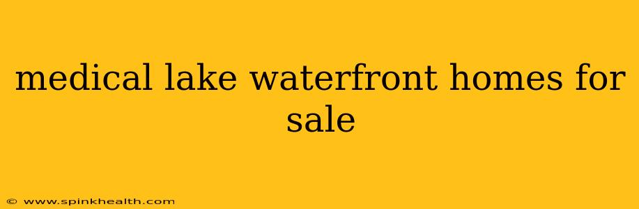 medical lake waterfront homes for sale