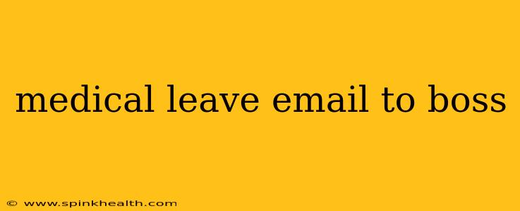 medical leave email to boss