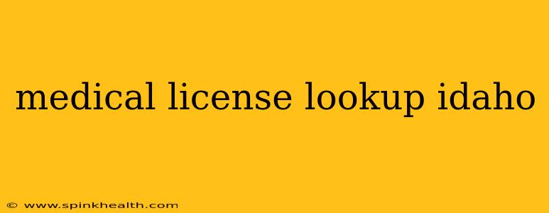 medical license lookup idaho