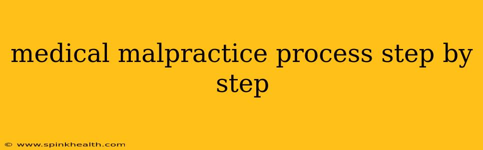medical malpractice process step by step
