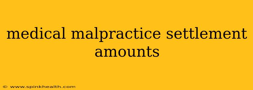 medical malpractice settlement amounts
